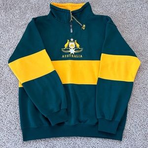 Vintage Australia Outbreak Embroidered Classic Street Rugby Men's Small Sweater
